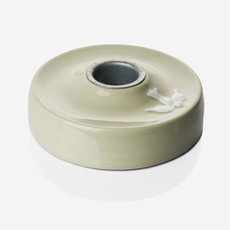 Dopljusstake i keramik grön, för ljus diameter 30 mm